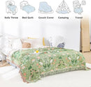 MSGKV Cotton Bed Blanket for Couch and Sofa Blankets for Living Room Bedroom Reversable Florals and Animals Throw 90"x98" Breathable Cozy Boho Blankets by CozyNest Decor