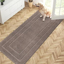 PURRUGS Dirt Trapping Door Mat 32" x 70", Non-Slip/Skid Machine Washable Entryway Rug, Dog Doormat, Super Absorbent Welcome Mat for Muddy Wet Shoes and Paws, Grayish Brown by CozyNest Decor