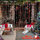 JMEXSUSS 300LED Red and White Christmas Curtain Lights with Remote, 9.8x9.8ft Christmas String Lights Plug in, 8 Modes Twinkle Hanging Fairy Lights for Bedroom Window Wall Porch Indoor Outdoor Decor by CozyNest Decor