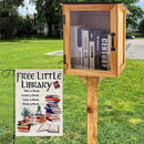 Little Library Box Outdoor Kit - A Wooden Library Box and A Library Garden Flag for Sharing Books, Communication and Learning Between Neighbouring Communities by GreenHaven Gardens