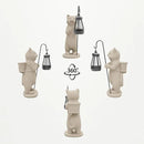 Solar Powered Garden Resin Statue Lights, 10 Inch Waterproof Outdoor Animal Cute Cat Figurine Lights, Suitable for Patios, Balconies, Lawns, Courtyards, Etc.(Basket) by GreenHaven Gardens
