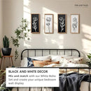 3D Black and White Wall Art (Set of 2) Lightweight, Wooden Ready-to-Hang Framed Floral Wall Art for Bathroom, Bedroom, Living Room or Office – Boho Botanical Farmhouse Decor – Gift-Boxed by CozyNest Decor