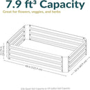 Sunnydaze 11.75" H Raised Metal Garden Bed - Galvanized Raised Garden Bed Outdoor for Vegetables and Flowers - Woodgrain - 4' x 2' Rectangle by GreenHaven Gardens