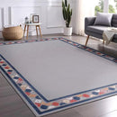 Beverly Rug Outdoor Rug 8x10 Modern Bordered Area Rugs for Indoor and Outdoor Patio Easy to Clean Non Shedding Living Room Porch Garden Washable Outside Carpet (8 x 10 Gray) by CozyNest Decor