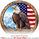 KAAYEE Wooden Puzzles for Adults, 3D Vision Effect Bald Eagle Wooden Jigsaw Puzzle Unique Shape Wood Puzzle Adult, Flat Puzzle Birthday Fathers Family Game (M-11.4 * 11.4in-200pcs) by TinyTreasures Baby Boutique