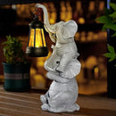 Solar Elephant Garden Statue with LED Lights - Waterproof Outdoor Decor for Patio, Yard, Balcony - Unique Elephant Gifts for Women, Mom, Grandma - Birthday, Mother’s Day, Housewarming Gift by GreenHaven Gardens