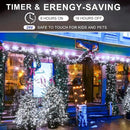 KNONEW 600ft 1500 LED String Lights Outdoor Christmas Lights 8 Modes & Timer Fairy Light Plug in Waterproof LED String Lights for Xmas Yard Tree Wedding Party Holiday Decorations (Cool White) by GreenHaven Gardens