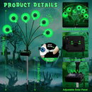 Solar Halloween Decorations, 4 Pack 24 LED Spooky Eyeball Lights, Outdoor Waterproof Solar Green Firefly Lights for Garden Yard Patio Pathway Lawn Halloween Party by CozyNest Decor