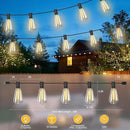 ST38 50FT LED Outdoor String Lights with 25+2 Spare Bulbs, E12 Socket, 2700K Warm White-for Backyard, Wedding, Camping, Porch, Deck, Gazebo, Bistro Decor by CozyNest Decor
