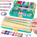 Friendship Bracelet Making Kit with Storage Box,DIY String Bracelet Arts and Craft for Girls Aged 8-12,Kids' Travel Activity Toy Set,Easter Birthday Gifts for Ages 6 7 8 9 10 11 12 Year Old Blue by TinyTreasures Baby Boutique
