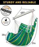ADVOKAIR Hammock Chair Swing (500 lbs Max) - Hanging Hammock Chair Rope Swing Indoor for Bedroom, Outdoor, Patio, Bedroom, Porch, Deck - Sturdy Steel Bar with Anti-Slip Safety Rings by GreenHaven Gardens