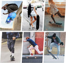 Skateboard,31 x 8 Inch Complete Skateboard, 8-Layer Maple Wood Deck Double Kick Standard Skateboards for Kids, Teens, Adult, Beginner by TinyTreasures Baby Boutique
