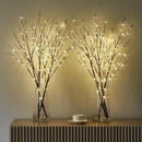 Fudios Lighted Twigs and Branches for Vases Plug in 32in Tall,Brown Willow Tree Branches with Lights 150 LED Outdoor Indoor Holiday Party Decor Gift 2Sets by CozyNest Decor