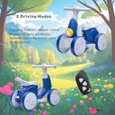 6V Electric Baby Balance Bike for 1 Year Old Boys Girls Ride on Toys 12-48 Month Toddler Balance Bike, 4 Wheels Kids First Bike with Remote Control First Birthday Gifts- Blue by TinyTreasures Baby Boutique