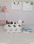 Rectangular Folding Laundry Basket,Canvas Basket,Nersury Hamper,Suitable for Children,Office,Bedroom,Clothes,Toys Storage (REC whale), 14.9’’L ×10.2’’W×9.05’’H inches by TinyTreasures Baby Boutique