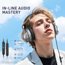 AILIHEN C90 Wired Headphones with Microphone Volume Control, Noise Reduction Over Ear Headphones Wired 3.5mm, Super Soft Corded Headphone for Cellphones, Tablet and Chromebook (Grey) by TinyTreasures Baby Boutique