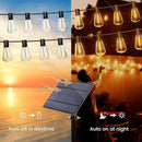 OHLUX 60FT Solar Globe String Lights Outdoor, Shatterproof Solar Patio Lights with Remote, 27 Dimmable ST38 LED Filament Bulbs, 2200K Soft Warm White Edison Hanging Light for Outside Canopy Deck by CozyNest Decor
