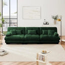 Modular Sectional Sofa, Comfy Cloud Couch 3 Seater Couch, Sectional Couches for Living Room, Modern Chenille Oversized Couches for Bedroom, Sleeper Deep Seat Sofa with Throw Pillows, Green by CozyNest Decor