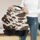 Binienty Baby Car Seat Covers Nursing Cover Soft Stretch Breastfeeding Scarf, Animal Brown Cow Stripe Print, Baby Infants Canopies by TinyTreasures Baby Boutique