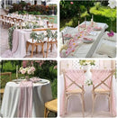 Sioloc 5 Pack Light Pink Cheesecloth Table Runner Fall Autumn Decor for Home 10ft Table Cloth for Tea Wedding Birthday Party Baby Bridal Shower Halloween Thanksgiving by CozyNest Decor