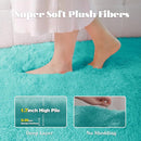 5x7 Area Rug for Living Room: Fluffy Shag Soft Washable Rugs Fuzzy Plush Indoor Carpet for Bedroom Nursery Playroom Dorm Kids Girls Boys Room (Teal Blue, 5'x7') by TinyTreasures Baby Boutique