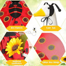 Spring Ladybug Goose Outfit Lawn Porch Goose Clothes with Ladybug Wings Sunflower Goose Outfit for 23" Goose Spring Valentine's Day Outdoor Patio Yard Lawn Art Decoration by GreenHaven Gardens