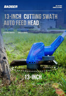 WILD BADGER POWER 40V Weed Wacker & Leaf Blower, Wheeled Edger Kit Electric with 2Ah Battery & Charger, String Trimmer, Lightweight, Adjustable Telescopic Shaft, Easy to Use and Convert by GreenHaven Gardens