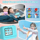 Kids Camera, Upgrade Kids Camera Instant Print, Front Rear Dual Selfie Digital CAM with 1080P Videos, Portable Travel Toy with Games and Music, Christmas Birthday Gift for Boys, Girls and Teens by TinyTreasures Baby Boutique