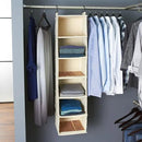 Household Essentials Cedarline 6-Shelf Hanging Closet Organizer, Heavy-Duty Cotton Canvas, Breathable, Versatile, Compact, Perfect for Rod or Wire Closets, Natural by CozyNest Decor