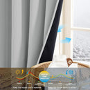 NICETOWN Plylux Blackout Curtains Thermal Insulated Window Treatment Panels Room Darkening Blackout Drapes for Living Room Grommet Bedroom Draperies, 52 x 84 Inch, Silver Grey, 2 Panels by TinyTreasures Baby Boutique
