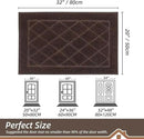 BEQHAUSE Dirt Trapper Door Mat 20" x 32", Doormat Non-Slip Entryway Rugs Washable, Dog Door Mat Stain Resistant and Absorbent Welcome Floor Mat for Front Back Door, Muddy Wet Shoes & Paws, Brown by CozyNest Decor