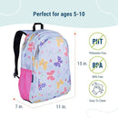 Wildkin 15-inch Kids Backpack – Durable, Padded, Adjustable for School & Travel - Butterfly Garden by TinyTreasures Baby Boutique