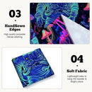 BVBOX Astronaut Space Blacklight Tapestry 79"x59", UV Reactive Astronaut Mushroom Forest Universe Galaxy Planet Glow in Dark Tapestries, Black Light Neon Upright Poster Wall Hanging Backdrop Decor for Bedroom Living Room by CozyNest Decor