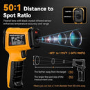 50:1 Infrared Thermometer -58F to 1796F, Laser Temp Gun with Thermocouple Probe for Pizza Oven, HVAC, BBQ, High Temp Gun with Humidity Sensor, Accurate for Home and Industrial Use by TinyTreasures Baby Boutique