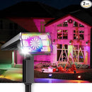 Solar Spot Lights Outdoor 2-Pack Multicolor IP65 Waterproof RGB - 6 Colors, 2 Modes, 105° Adjustable 58 LED Flood Lights, Solar Powered Spotlights for Yard, Garden, House & Landscape Lighting Outside by CozyNest Decor