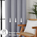 Simplebrand Ava Silver Grey Blackout Curtains for Bedroom 96 Inches Long 2 Panels, Solid Thermal Insulated, Energy Saving Living Room Window Treatment Curtains Blackout Drapes, W40 x L96 Inch, Silver by TinyTreasures Baby Boutique
