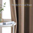 NICETOWN Room Darkening Curtain Panels - Home Fashion Ring Top Thermal Insulated Curtains for Bedroom/Living Room (2 Panels, 80" Wide by 95" Long, Cappuccino) by TinyTreasures Baby Boutique
