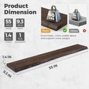 RICHFOCUS Live Edge Elm Floating Shelves - 55" W x 9.3" D Rustic Solid Wood Wall Shelves with Invisible Bracket, Wall-Mounted for Living Room, Bedroom, Kitchen Storage & Display, Set of 1, Walnut by CozyNest Decor