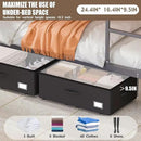 Underbed Storage Bins With Wheels, No Assemble Required 10 inches Height Large Capacity Rolling Underbed Shoe Storage Containers，Dorm Underbed Storage Drawers by CozyNest Decor