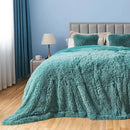 GONAAP Fuzzy Faux Fur Throw Blanket Queen Size Light Teal Super Soft Cozy Plush Fuzzy Shaggy Blanket for Couch Sofa Bed (Light Teal, Queen(90"x90")) by CozyNest Decor