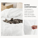 Bedsure GentleSoft Fluffy White Throw Blanket, White Decor Fuzzy Gifts for Women, Soft Cozy Furry Sherpa Fleece Plush Thick Warm Shaggy Faux Fur Throw Blanket for Couch, Bed, Camping, Travel, 50x60 by CozyNest Decor