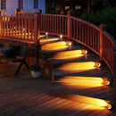 JSOT Outdoor Step Lights - 16 Pack Warm White Solar Stair Lights Waterproof Deck Light for Outside Decor Yard Patio Pathway by GreenHaven Gardens