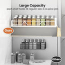 16.9 Inch Wide Large Capacity Magnetic Spice Rack for Refrigerator, 4 Pack Metal Fridge Shelf, White by CozyNest Decor