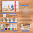 Cepairng 4-Layer Christmas Tree Family Handprint Kit with Light,New Parents Gift for Couples,Baby Shower Gifts for Mom Dad,First Birthday Gifts for Girls Keepsake Boys Personalized(Wood Color) by TinyTreasures Baby Boutique