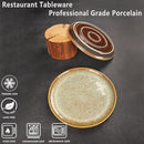 Ceramic Dinner Plates Dish Set,Set of 4,for Lunch snacks -Microwave Oven & Dishwasher Safe,Scratch Resistant,Dinnerware Kitchen Porcelain Serving Dishes 10 Inch Round by CozyNest Decor