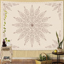 Fowocu Boho Floral Mandala Tapestry for Bedroom Aesthetic Bohemian Flower Wall Tapestry Beige Hippie Indian Small Tapestries Wall Hanging for Living Room Dorm Decor 60 x 44 Inch by CozyNest Decor