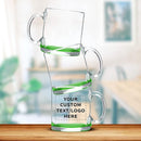 Libbey Clear Glass Coffee Mugs 13 oz. Set of 10, Bulk Pack - Perfect for Coffee, Tea, Espresso, Hot Cocoa, Other Beverages - Green Bottom by TinyTreasures Baby Boutique
