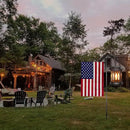 TOPFLAGS Garden Flag Stand with American Flag Garden Flag Metal Yard Flag Holder Pole Stake Small Flag Stands for Garden Flags 12 x 18 by CozyNest Decor