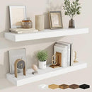 fuqing Floating Shelves for Wall, Bathroom Shelf Wall Mounted for Storage, Shelves with Invisible Bracket for Bedroom, Kitchen, Living Room, Farmhouse Small Book Shelf, 30 Inch Set of 2, White by CozyNest Decor