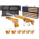 AR15 Whiskey Gun Decanter Flag Set - 1000ml Rifle & Pistol Set